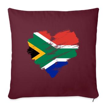 Südafrika - Sofakissenbezug 45 x 45 cm - Burgunderrot - Vorne