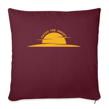 Beautiful Sunset Design - Sofa pillowcase 17,3'' x 17,3'' (45 x 45 cm) - burgundy - Front
