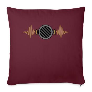 Pulse Charcoal Grill Barbecue Fréquence - Housse de coussin décorative 45 x 45 cm - bordeaux - Devant