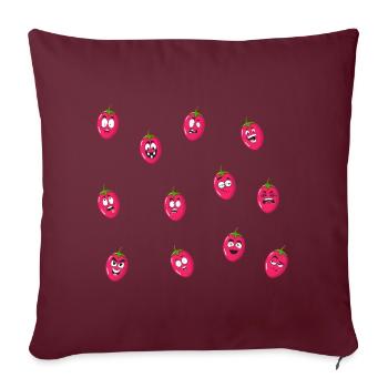 Tamarillo - Housse de coussin décorative 45 x 45 cm - bordeaux - Devant
