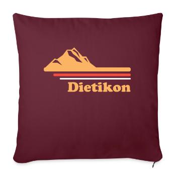 Dietikon Stadt Schweiz Dietikoner - Sofakissenbezug 45 x 45 cm - Burgunderrot - Vorne