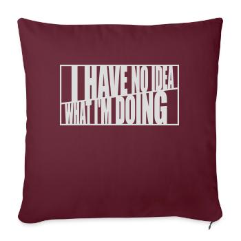 Aucune idée - Housse de coussin décorative 45 x 45 cm - bordeaux - Devant