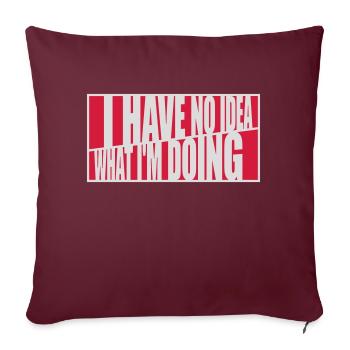Aucune idée - Housse de coussin décorative 45 x 45 cm - bordeaux - Devant