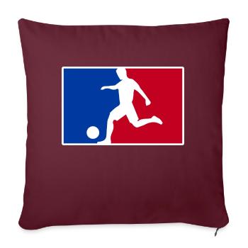 logo du football - Housse de coussin décorative 45 x 45 cm - bordeaux - Devant