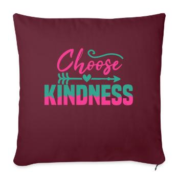 CHOISISSEZ LA GENTILLESSE - Housse de coussin décorative 45 x 45 cm - bordeaux - Devant