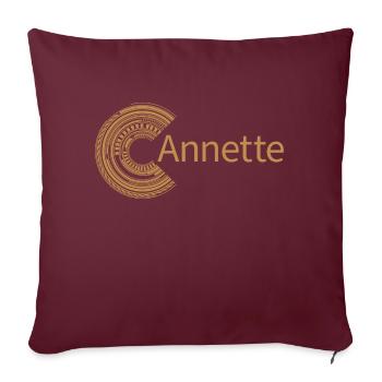 Für Annette - Sofakissenbezug 45 x 45 cm - Burgunderrot - Vorne