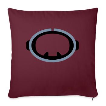 retro diving logo - Sofakissenbezug 45 x 45 cm - Burgunderrot - Vorne