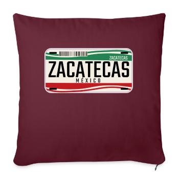 enregistrement de Zacatecas Mexique - Housse de coussin décorative 45 x 45 cm - bordeaux - Devant