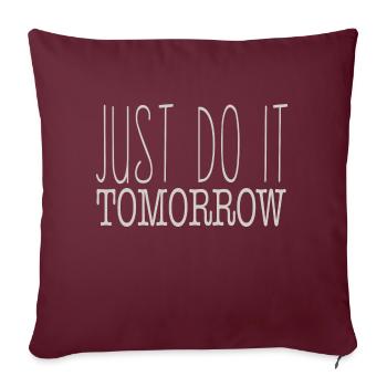 FAIS-LE - Housse de coussin décorative 45 x 45 cm - bordeaux - Devant