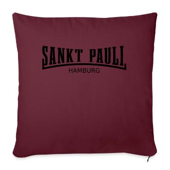 Sankt Pauli Hamburg - Sofakissenbezug 45 x 45 cm - Burgunderrot - Vorne