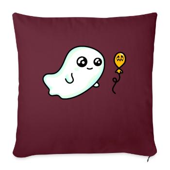 FANTOME KAWAII - Housse de coussin décorative 45 x 45 cm - bordeaux - Devant