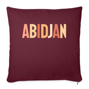Abidjan - Housse de coussin décorative 45 x 45 cm - bordeaux - Devant