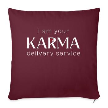 Karma - Housse de coussin décorative 45 x 45 cm - bordeaux - Devant