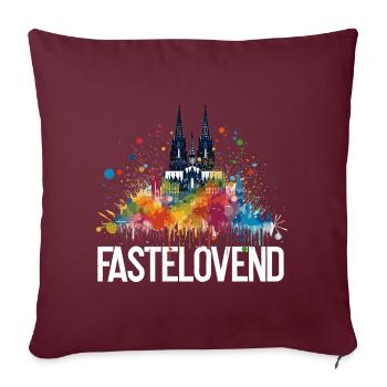 Cologne Kölle Carnaval Gebützt Kölle Alaaf Jeck Party - Housse de coussin décorative 45 x 45 cm - bordeaux - Devant