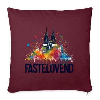 Cologne Kölle Carnaval Gebützt Kölle Alaaf Jeck Party - Housse de coussin décorative 45 x 45 cm - bordeaux - Devant