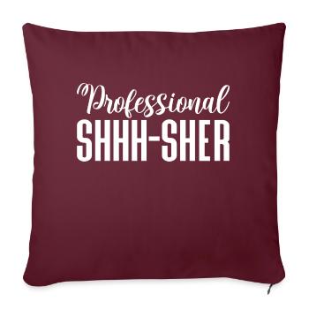 Chut professionnel - Housse de coussin décorative 45 x 45 cm - bordeaux - Devant