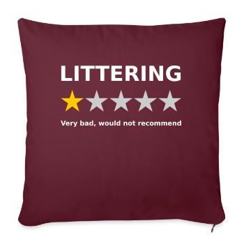 Examen anti-pollution 1 étoile - Housse de coussin décorative 45 x 45 cm - bordeaux - Devant