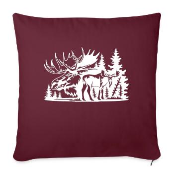 Suède Suède Viking Nordique Scandinavie Solstice d’été - Housse de coussin décorative 45 x 45 cm - bordeaux - Devant