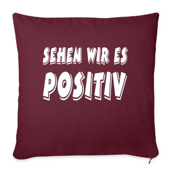 Positiv - Sofakissenbezug 45 x 45 cm - Burgunderrot - Vorne