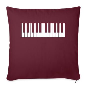 Piano Piano Playing Classical Music Instrument - Sofa pillowcase 17,3'' x 17,3'' (45 x 45 cm) - burgundy - Front