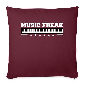 Piano Music Freak Text Saying Classical Piano - Sofa pillowcase 17,3'' x 17,3'' (45 x 45 cm) - burgundy - Front