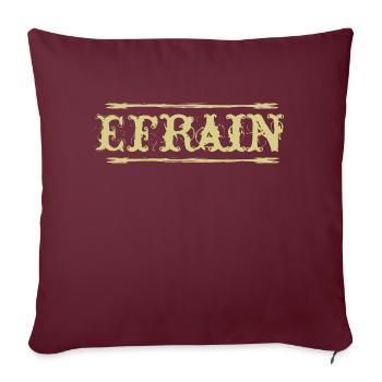Efrain Golden Text Name Name Badge - Sofa pillowcase 17,3'' x 17,3'' (45 x 45 cm) - burgundy - Front
