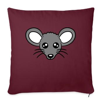 Mouse Mouse Cute Little Rat Rodent Friendly - Sofa pillowcase 17,3'' x 17,3'' (45 x 45 cm) - burgundy - Front