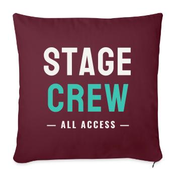 Équipe de scène Toute l’Accès Concert de l’équipe de scène - Housse de coussin décorative 45 x 45 cm - bordeaux - Devant