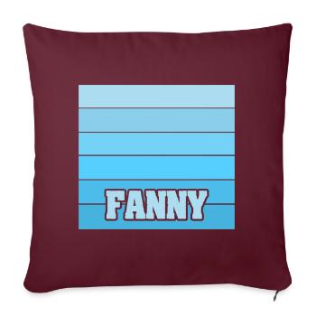 Girl's name Fanny - Sofa pillowcase 17,3'' x 17,3'' (45 x 45 cm) - burgundy - Front