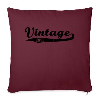 Vintage 1975 - Housse de coussin décorative 45 x 45 cm - bordeaux - Devant