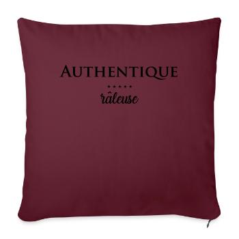 AUTHENTIQUE RALEUSE - Housse de coussin décorative 45 x 45 cm - bordeaux - Devant