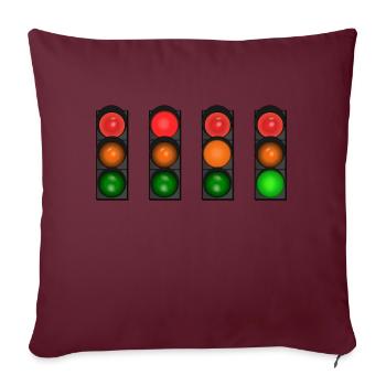 feux de circulation - Housse de coussin décorative 45 x 45 cm - bordeaux - Devant