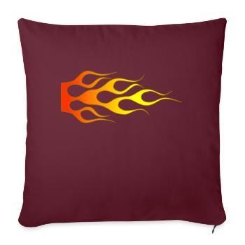 Flammen - Sofakissenbezug 45 x 45 cm - Burgunderrot - Vorne