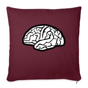 Cerveau - Housse de coussin décorative 45 x 45 cm - bordeaux - Devant