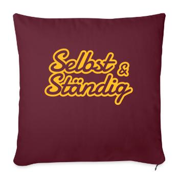 Self employed - self and constantly - Sofa pillowcase 17,3'' x 17,3'' (45 x 45 cm) - burgundy - Front