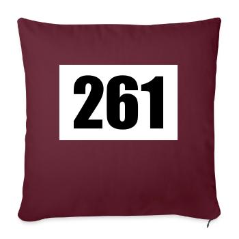 Numéro de départ 261 - Housse de coussin décorative 45 x 45 cm - bordeaux - Devant