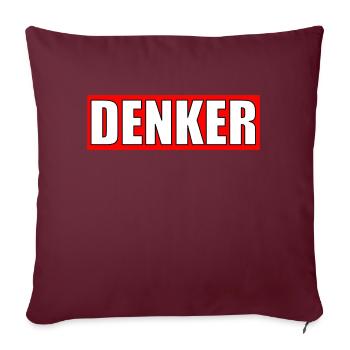 Denker - Sofakissenbezug 45 x 45 cm - Burgunderrot - Vorne