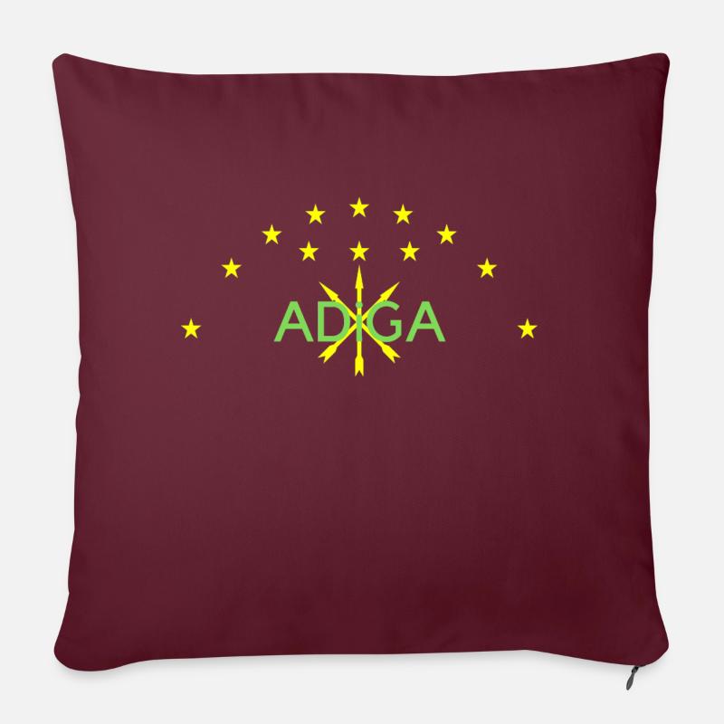 adiga green - Sofakissenbezug 45 x 45 cm - Burgunderrot