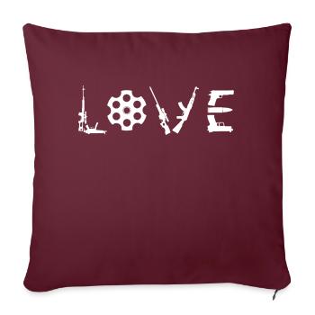 Armes Love Propriétaires d’armes - Housse de coussin décorative 45 x 45 cm - bordeaux - Devant