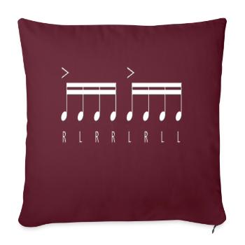 Paradiddle Drumming Drummer - Sofakissenbezug 45 x 45 cm - Burgunderrot - Vorne