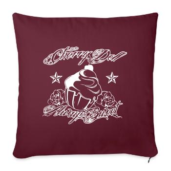 Rockabilly - Cupcake - Cherry Doll - Sofakissenbezug 45 x 45 cm - Burgunderrot - Vorne
