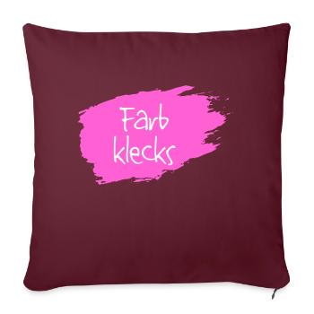 Farbklecks pink - Sofakissenbezug 45 x 45 cm - Burgunderrot - Vorne