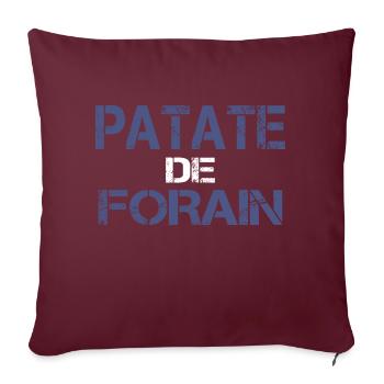 Patate de forain - Housse de coussin décorative 45 x 45 cm - bordeaux - Devant