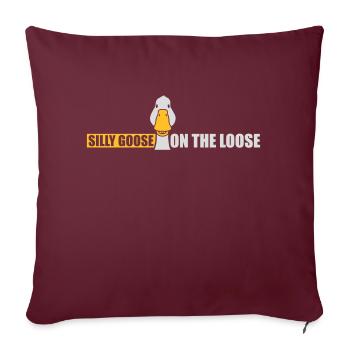 goose on the loose - Sofakissenbezug 45 x 45 cm - Burgunderrot - Vorne