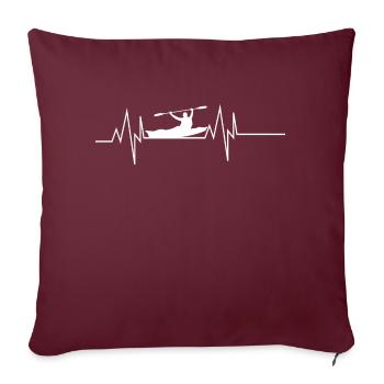Kayak Heartbeat - Housse de coussin décorative 45 x 45 cm - bordeaux - Devant