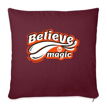 Croyez en la magie - Housse de coussin décorative 45 x 45 cm - bordeaux - Devant
