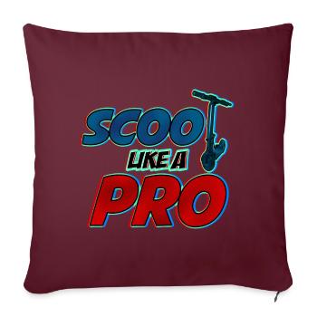 Scoot comme un Pro! Cadeau cool pour les scooters cascadeurs - Housse de coussin décorative 45 x 45 cm - bordeaux - Devant