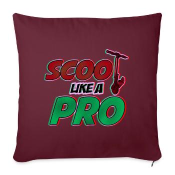 Scoot comme un Pro! Cadeau cool pour les scooters cascadeurs - Housse de coussin décorative 45 x 45 cm - bordeaux - Devant