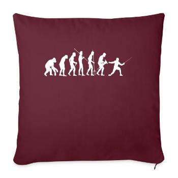 Fechten witziger lustige Fechter Spruch Kampfsport - Sofakissenbezug 45 x 45 cm - Burgunderrot - Vorne