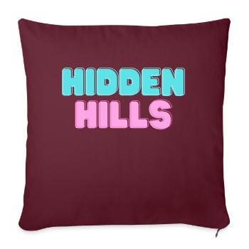hidden hills 3 - Sofakissenbezug 45 x 45 cm - Burgunderrot - Vorne